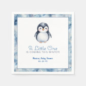 Winter Penguin Baby Dusche Napkins Serviette (Vorderseite)