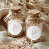 Winter Penguin Babydusche Runder Aufkleber