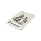 Winter Penguin “Best Mom Ever” Design Badematte (Schrägansicht)