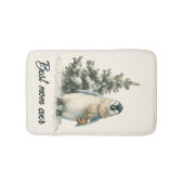 Winter Penguin “Best Mom Ever” Design Badematte (Vorderseite)