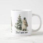 Winter Penguin “Best Mom Ever” Design Jumbo-Tasse (Rechts)