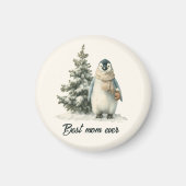 Winter Penguin “Best Mom Ever” Design Magnet (Vorne)