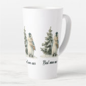 Winter Penguin “Best Mom Ever” Design Milchtasse (Rechte Ecke)