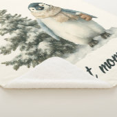 Winter Penguin “Best Mom Ever” Design Sherpadecke (3/4)
