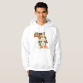 Winter Penguin & Bird Chillin Weihnachtsfeiertag Hoodie (Vorne ganz)