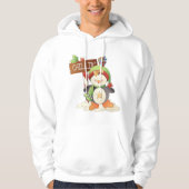 Winter Penguin & Bird Chillin Weihnachtsfeiertag Hoodie (Vorderseite)