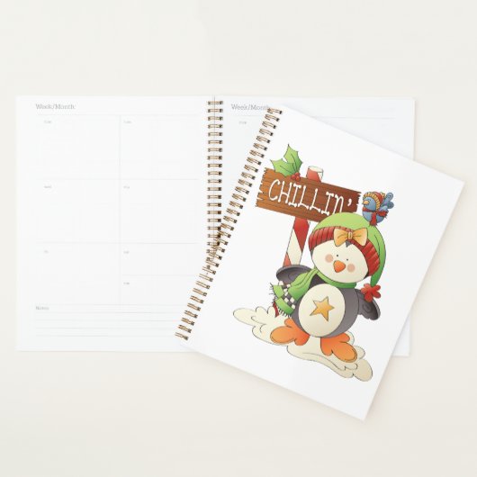 Winter Penguin & Bird Chillin Weihnachtsfeiertag Planer (Anzeige)