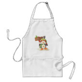 Winter Penguin & Bird Chillin Weihnachtsfeiertag Schürze (Vorne)