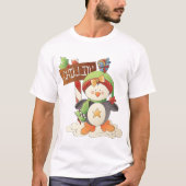 Winter Penguin & Bird Chillin Weihnachtsfeiertag T-Shirt (Vorderseite)