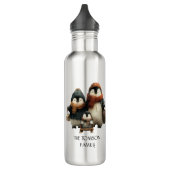 Winter Penguin Family Personalized Design Edelstahlflasche (Links)