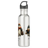 Winter Penguin Family Personalized Design Edelstahlflasche (Vorderseite)