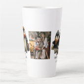 Winter Penguin Family Personalized Design Milchtasse (Vorderseite)