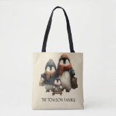 Winter Penguin Family Personalized Design Tasche (Vorderseite)