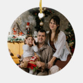 Winter Penguin Family with Snowman Keramik Ornament (Hinten)