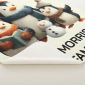 Winter Penguin Family with Snowman Sherpadecke (3/4)