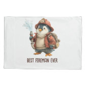 Winter Penguin Firefighter Ping Pong Paddle Kissenbezug (Rückseite)