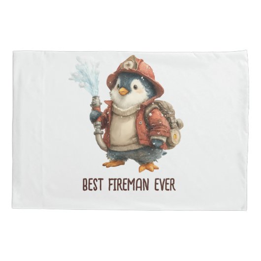 Winter Penguin Firefighter Ping Pong Paddle Kissenbezug (Rückseite)