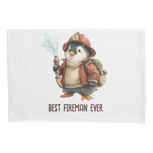 Winter Penguin Firefighter Ping Pong Paddle Kissenbezug (Vorderseite)