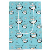 Winter Penguin Geschenktasche (Mittel) Mittlere Geschenktüte (Rückseite)