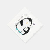 Winter Penguin Napkins Serviette (Ecke)
