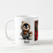 Winter Penguin with Snowman Design Kaffeetasse (Links)