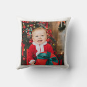 Winter Penguin with Snowman Design Kissen (Rückseite)