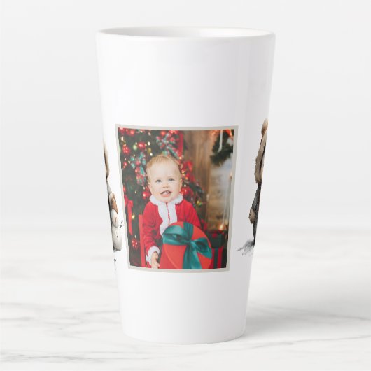 Winter Penguin with Snowman Design Milchtasse (Vorderseite)