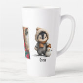 Winter Penguin with Snowman Design Milchtasse (Rechts)