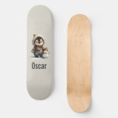 Winter Penguin with Snowman Design Skateboard (Vorderseite)