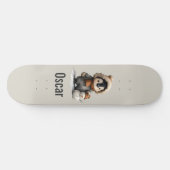 Winter Penguin with Snowman Design Skateboard (Horizontal)