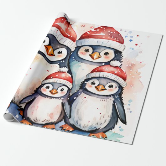 Winter Penguin Wonderland Wrap Geschenkpapier (Ungerollt)