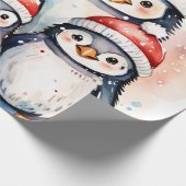 Winter Penguin Wonderland Wrap Geschenkpapier (Ecke)