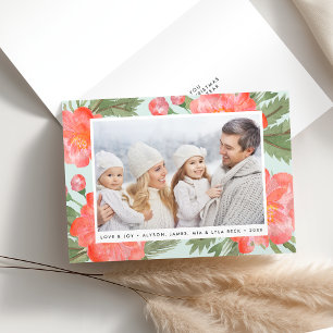 Winter Peony   Foto für Feiertage geklappt Feiertagskarte