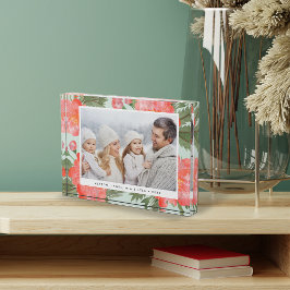 Winter Peony Holiday Photo Block
