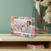 Winter Peony Holiday Photo Block
