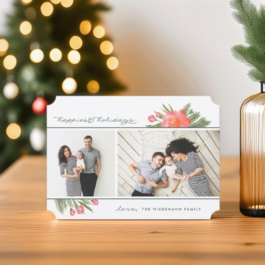 Winter Peony | Zwei Fotos Urlaub Feiertagskarte