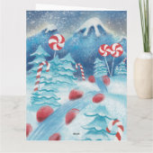 Winter Peppermint Land Grußkarte Karte (Rückseite)