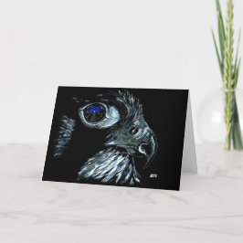 Winter Peregrine Traditioneller Text ohne Vorderte Feiertagskarte