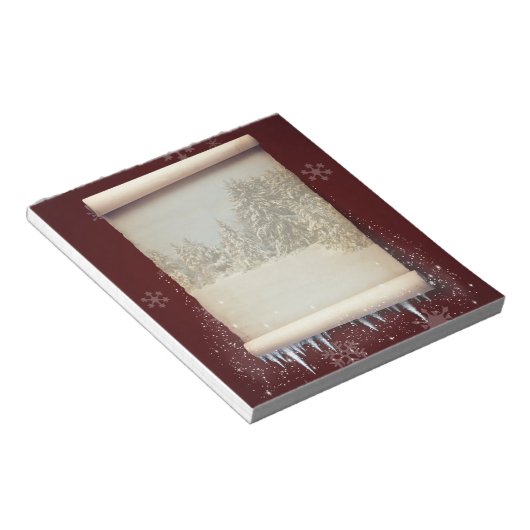 Winter-Pergament-Illustration Notizblock (angewinkelt)