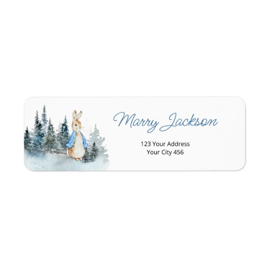 Winter Peter Rabbit Address Labels (Vorne)