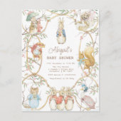 Winter Peter, Rabbit Woodland Baby Show Budget Postkarte (Vorderseite)