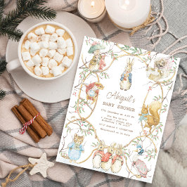 Winter Peter, Rabbit Woodland Baby Show Budget Postkarte