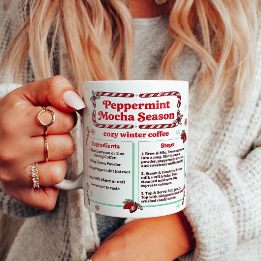 Winter-Pfefferminz-Mocha-Rezept Kaffeetasse