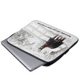 Winter-Pferd Laptopschutzhülle (Vorne Knopf)