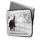 Winter-Pferd Laptopschutzhülle (Vorderseite Links)