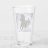Winter-Pferd-Trinkgläser Glas (Rückseite)