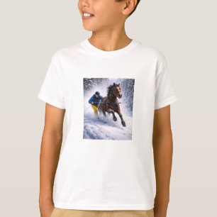 Winter-Pferd-Wandkunst Galerie Metallkunst T-Shirt