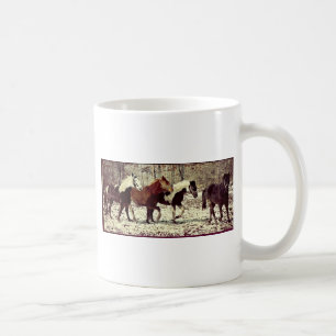 Winter-Pferde Kaffeetasse