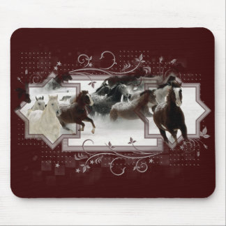 Winter-Pferde Mousepad