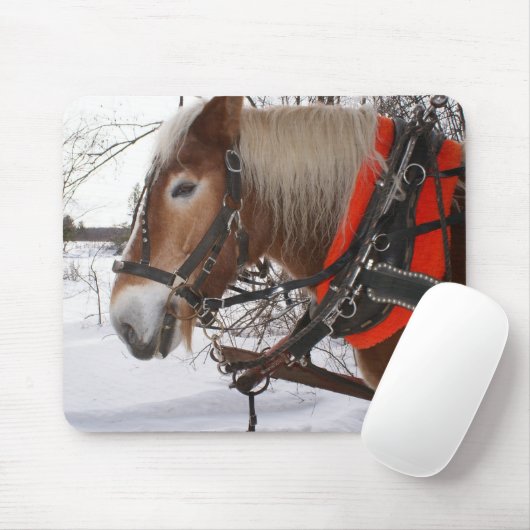 Winter-Pferde Mousepad (Mit Mouse)